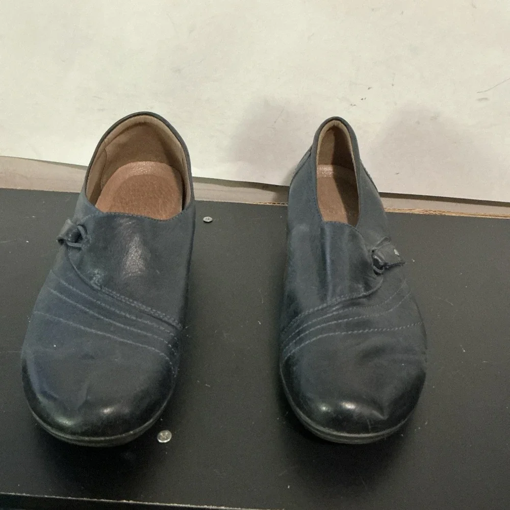 Dansko Franny Milled Napa Leather Black Loafers Womens Size 7 EU 37